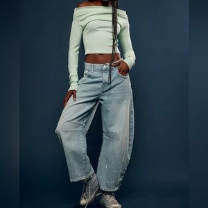 Free People We the Free Barrel Leg Jean - Lucky You